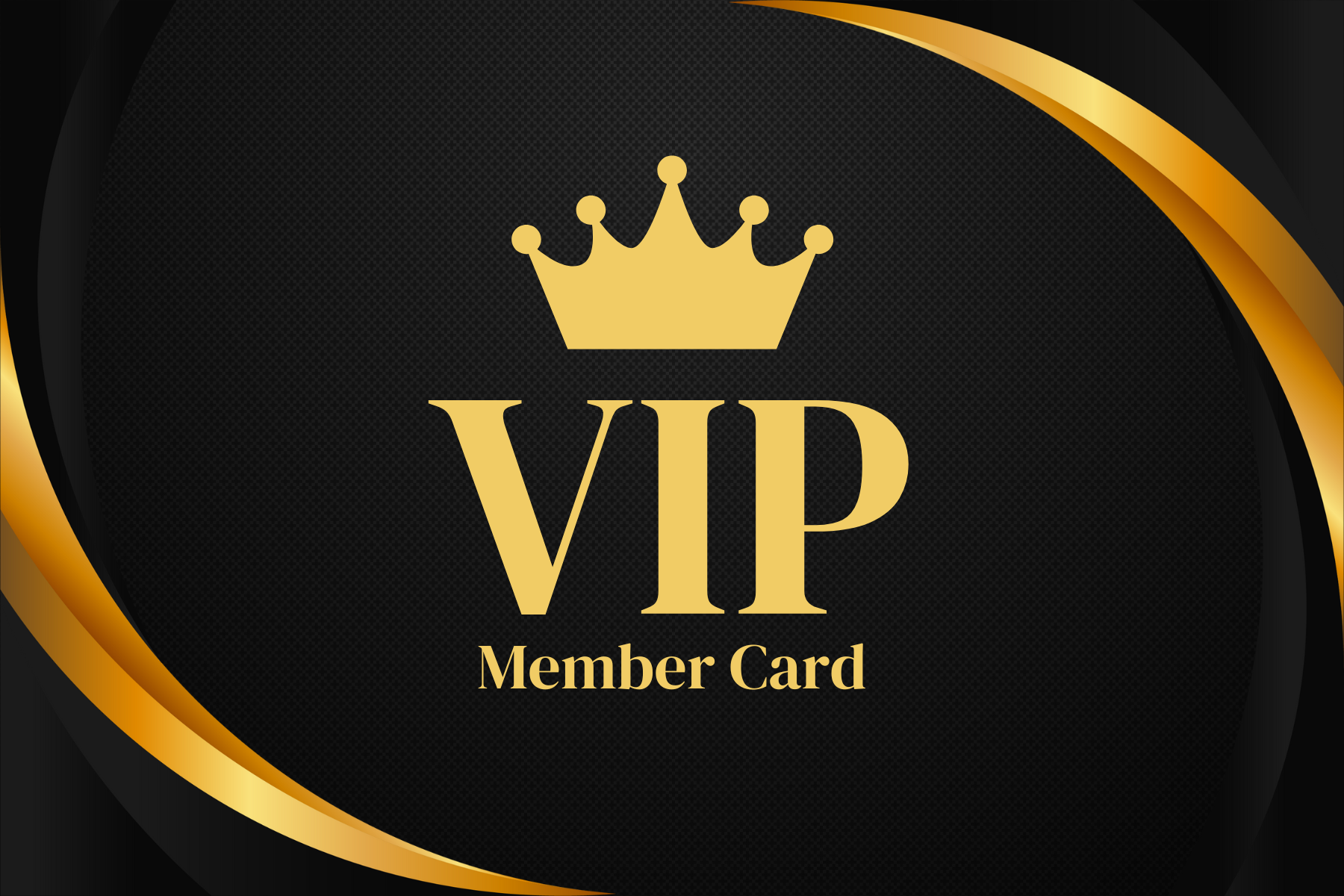 Black And Gold Modern VIP Membership Card